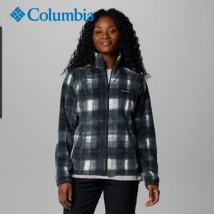 Columbia Women's Benton Spring Printed Full Zip Fleece Jacket - Medium